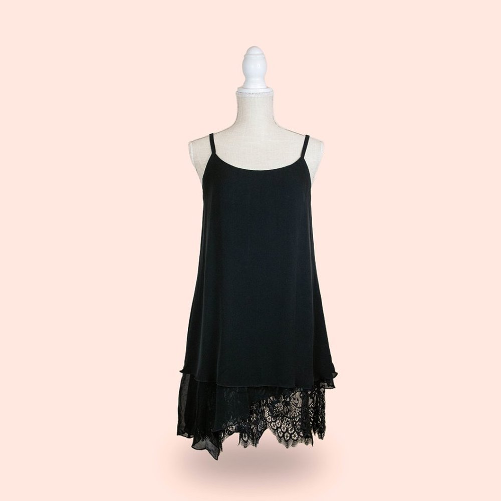 ALICE + OLIVIA | Silk + Lace Slip Dress | Good Condition